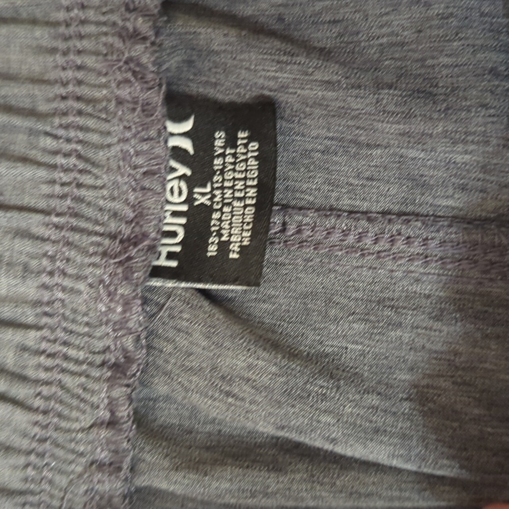 Hurley Boys Size XL Pull On Shorts Pockets Elastic Band Gray - Picture 3 of 6